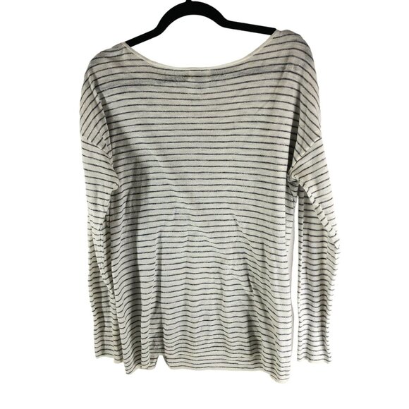 Old Navy Womens Striped Relaxed Scoop Neck Sweater Black White Size L - Picture 4 of 7